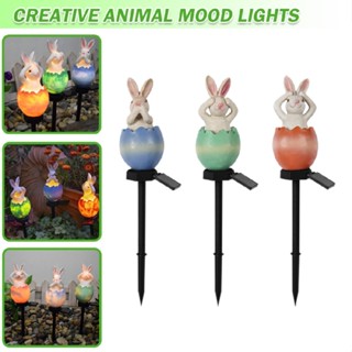 Easter Bunny Solar Lights Outdoor Garden Solar Led Lights Waterproof Yard Art