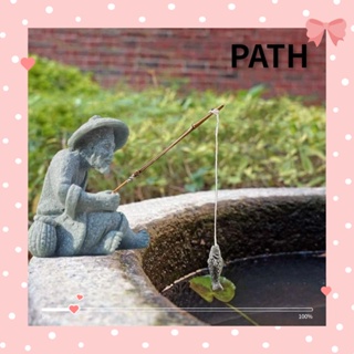 Path ฟิกเกอร์รูปปั้นชาวประมงน่ารัก ขนาดเล็ก 1.8*1.6*1.6 นิ้ว สําหรับตกแต่งบ้าน ตู้ปลา