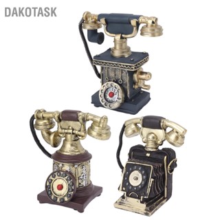 DAKOTASK ของตกแต่งโทรศัพท์ด้วยมือ Ingenious Vintage Landline Home ของตกแต่งบ้านสำหรับร้านกาแฟในบ้าน