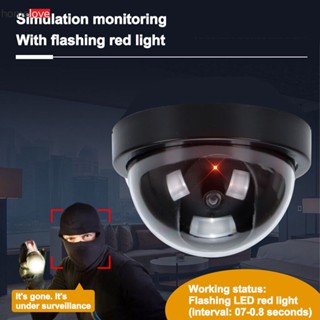 Dummy Camera กล้องโดมกล้องวงจรปิดรักษาความปลอดภัยปลอมพร้อมไฟ LED สีแดงกระพริบในร่มกลางแจ้งการเฝ้าระวังที่สมจริง Fore Led Monitor homelove