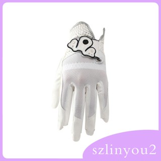 [szlinyou2] ถุงมือกอล์ฟ ไมโครไฟเบอร์ แบบนิ่ม สีขาว สําหรับเล่นกีฬากอล์ฟ