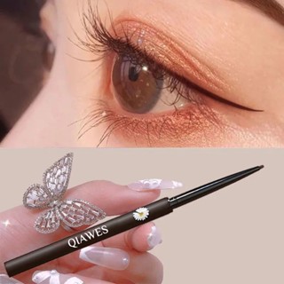 Spot second hair# QIAWES Daisy eyeliner adhesive Pen Waterproof and non-dizzy eyeliner cream genuine ultra thin lying silkworm pen eye makeup Brown 8.cc