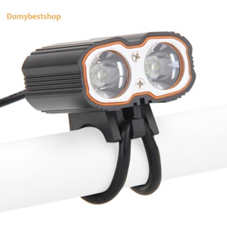 [Domybestshop.th] โคมไฟ LED 6000LM CREE XM-L T6 USB กันน้ํา สําหรับติดด้านหน้ารถจักรยาน 2 ชิ้น#S