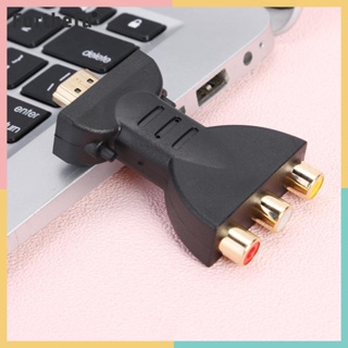 ★ Forthefu ★  อะแดปเตอร์แปลงสัญญาณเสียงวิดีโอดิจิทัล HDMI ตัวผู้ เป็น 3 RCA ตัวเมีย คอมโพสิต AV รองรับ 720p 1080p สําหรับทีวี