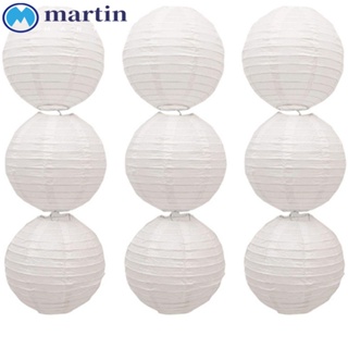 Martin โคมไฟกระดาษ สีขาว สไตล์จีน สําหรับแขวนตกแต่งปาร์ตี้วันเกิด ฤดูใบไม้ร่วง DIY