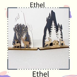 Ethel1 ต้นคริสต์มาส แบบไม้ สไตล์คันทรี่ สําหรับตกแต่ง