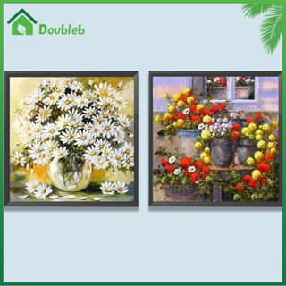 【Doub X ✮】ภาพวาดสีน้ํามัน ตามตัวเลข รูปดอกไม้ สําหรับตกแต่งผนังบ้าน DIY ✮