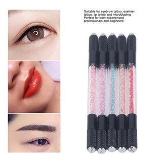 Fun IN 5pcs Microblading Hand Tools Professional Dual Head Manual Tattoo Pen Kit ปากกาไมโครเบลดกึ่งถาวร