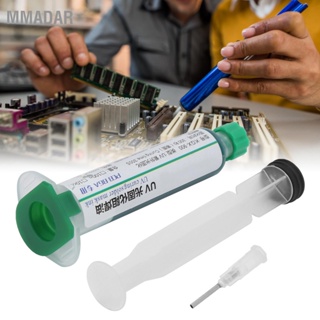 MMADAR KGX‑900 Green UV Curing Solder Resist Ink 10cc with Pusher Needle for PCB Soldering