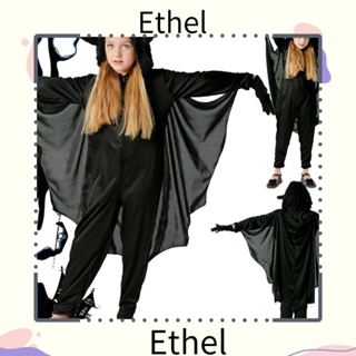 Ethel1 ชุดจั๊มสูทคอสเพลย์ ค้างคาว ค้างคาว สีดํา สําหรับปาร์ตี้ฮาโลวีน