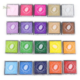 Dudu แผ่นหมึกแสตมป์ ลายนิ้วมือ 20 สี สําหรับตกแต่งสมุดภาพ อัลบั้ม DIY