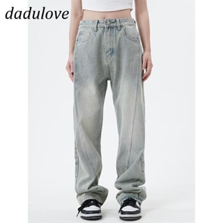 DaDulove💕 New American Ins High Street Retro Washed Jeans Niche High Waist Wide Leg Pants Large Size Trousers