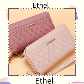 Ethel1 กระเป๋าสตางค์ หนัง Pu ประดับพู่ ใส่โทรศัพท์ได้ สําหรับผู้หญิง