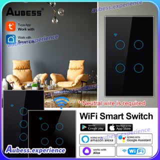 Smart Wifi Switch Tuya Universal Glass Screen แผงสัมผัสสวิตช์ไฟทำงานร่วมกับ Smart Life Alice Alexa Google Home ผู้เชี่ยวชาญ