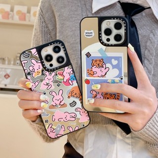 เคสโทรศัพท์มือถือแบบแข็ง ลายกระต่าย MUZIK TIGER พร้อมกระจก สําหรับ iPhone 14 13 12 11 Pro Max Plus