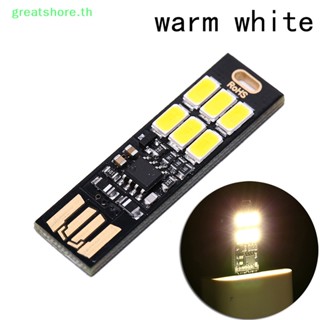 Greatshore ขายดี โคมไฟกลางคืน LED 5V หรี่แสงได้ ชาร์จ USB ปรับได้