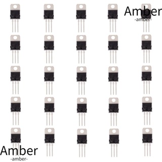 Amber ชุดควบคุมแรงดันไฟฟ้า 5 V 1.5 A เอาท์พุท L7805CV TO-220 10 ชิ้น