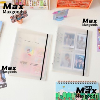 Maxg สมุดอัลบั้มรูปภาพ ไดอารี่ พลาสติกใส ขนาด A5 แบบพกพา เครื่องเขียน สําหรับโรงเรียน