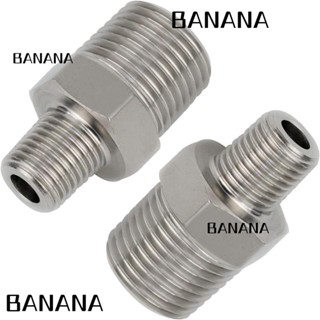 Banana1 ข้อต่อท่อน้ําดื่ม สเตนเลส 1/2 นิ้ว NPT ตัวผู้ X 3/8 นิ้ว สีเงิน ทนทาน 2 ชิ้น