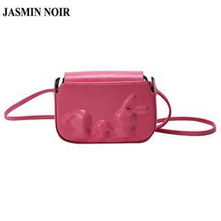 Jasmin NOIR กระเป๋าสะพายข้าง หนัง PU ขนาดเล็ก ลายการ์ตูน สําหรับผู้หญิง