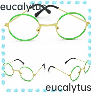 Eucalytus1 แว่นตาคอสเพลย์ กรอบโลหะ ลายการ์ตูนอะนิเมะ ของขวัญ สไตล์เรโทร สําหรับผู้ใหญ่