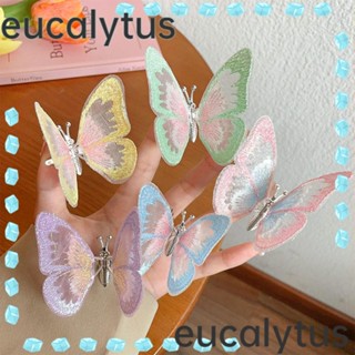 Eucalytus1 กิ๊บติดผม ลายผีเสื้อ พลิ้วไหว สองชั้น หลากสี สําหรับงานปาร์ตี้