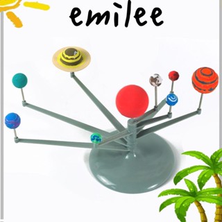 Emilee โมเดลระบบสุริยะ วิทยาศาสตร์ และวงโคจรเคลื่อนไหว จากธรรมชาติ DIY ของเล่นสําหรับเด็ก