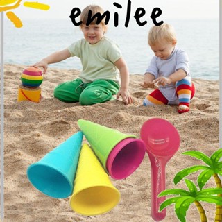 Emilee ชุดของเล่นโมเดลกรวยไอศกรีมขุดทราย 5 ชิ้น