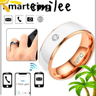 Emilee NFC แหวนนิ้วอัจฉริยะ สเตนเลส อเนกประสงค์ กันน้ํา สวมใส่ได้ สําหรับโทรศัพท์ Android ผู้ชาย