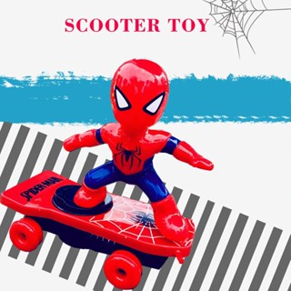 ของเล่นสเกตบอร์ดสไปเดอร์แมน ของเล่นสร้างสรรค์ ของเล่นเด็ก Educational Toys  มีเสียง และไฟ ของขวัญสําหรับเด็ก L2O8