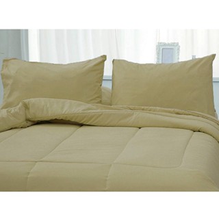 JC Mart ผ้าปูที่นอน ผ้าไมโครเทค VINNY รุ่น MC 300T Solid ขนาด 5 ฟุต (ชุด 5 ชิ้น) สีเบจ