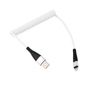 8 Pin USB Date Charger Cable Coiled Spring Spiral Charging Wire for iPhone