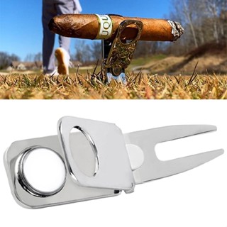 Magnetic Cigar Holder Golf Divot Tool Portable Ball Marker Multipurpose