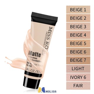 Miss Rose Professional Make-up Repairing Foundation Cream Foundation Matte-wear Liquid Foundation คอนซีลเลอร์ Foundation Liquid MOLISA MOLISA