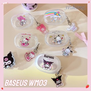 Baseus WM03 เคสหูฟัง TPU กันกระแทก กันหาย พิมพ์ลาย Pachacco Dog Kuromi Stitch Cinnamoroll Lotso Bear Sailor Moon สําหรับหูฟัง