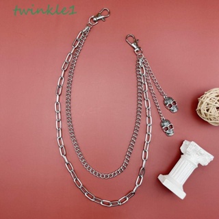 Twinkle1 โซ่คาดเอว รูปกะโหลก หลายชั้น สไตล์โกธิค เรโทร ฮาราจูกุ สําหรับผู้ชาย