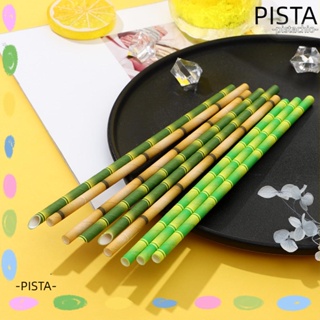 Pista หลอดกระดาษ เป็นมิตรกับสิ่งแวดล้อม สําหรับใส่เครื่องดื่มค็อกเทล งานแต่งงาน 25 ชิ้น