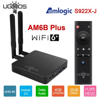 Ugoos AM6B PLUS Smart TV Box Amlogic S922X-J 2.2Ghz Android 9.0 4GB 32GB TV Box 6 1000M Set Top Box