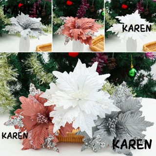 Karen กลิตเตอร์ประดิษฐ์ 20 ซม. สําหรับตกแต่งบ้าน ปาร์ตี้คริสต์มาส DIY