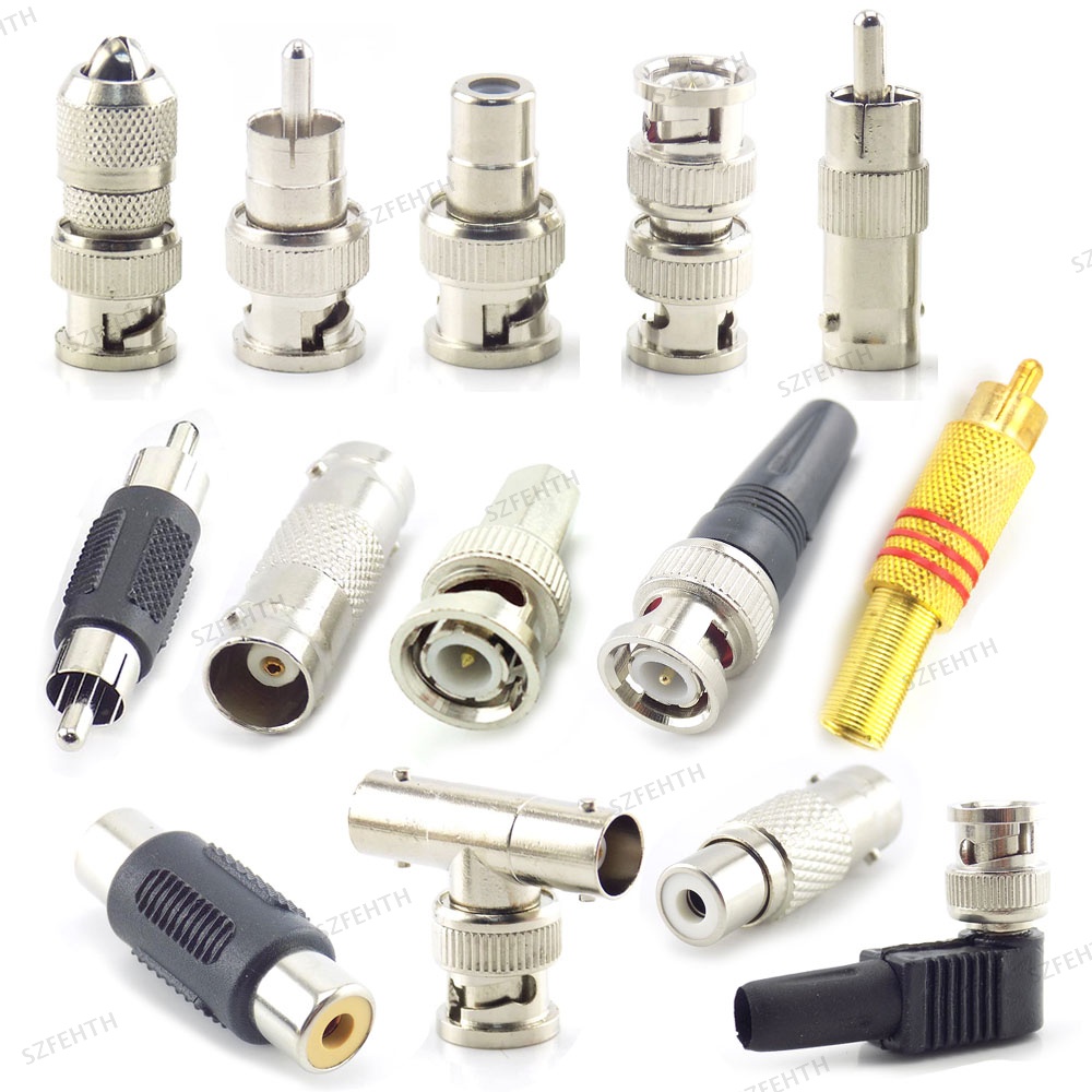 1 ชิ้น BNC RCA ตัวผู้ ตัวเมีย เป็น BNC RCA ตัวผู้ เมีย ปลั๊กอะแดปเตอร์ สายโคแอ็กซ์ วิดีโอ สายสัญญาณเสียง แปลง เชื่อมต่อ สําหรับกล้องวงจรปิด FTH