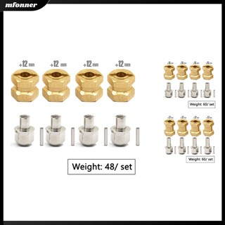 อะแดปเตอร์ขยายดุมล้อ แกนหกเหลี่ยม ทองเหลือง ขนาด 12 มม. สําหรับรถบังคับ SCX10