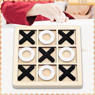 [Lslhj] Tic TAC Toe บอร์ดเกมกระดานไม้ XO Chess Board Game XO ของเล่นสําหรับผู้ใหญ่