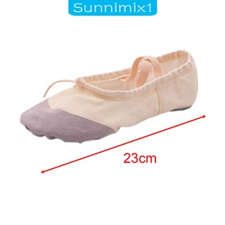 [Sunnimix1] รองเท้าผ้าใบ รองเท้าบัลเล่ต์ พื้นนิ่ม สําหรับผู้หญิง ผู้ใหญ่