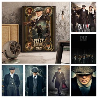 โปสเตอร์ผ้าใบ ภาพยนต์ Peaky blinders สําหรับตกแต่งผนัง