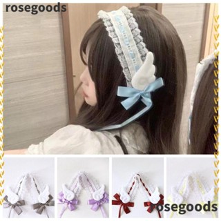 Rosegoods1 เครื่องประดับผม กิ๊บติดผม แฮนด์เมด ปีกกกอธิคน่ารัก โบคาดศีรษะ