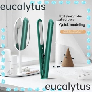 Eucalytus1 เครื่องหนีบผมไร้สาย แบบพกพา เครื่องมือจัดแต่งทรงผม แบบมืออาชีพ