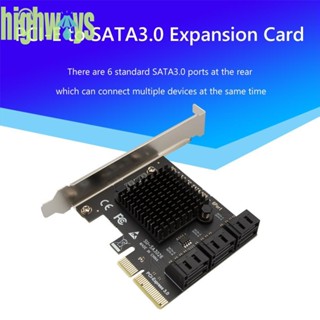 อะแดปเตอร์การ์ดขยาย SATA PCIe 6 พอร์ต SATA III เป็น PCI Express 3.0 X4 [highways.th]