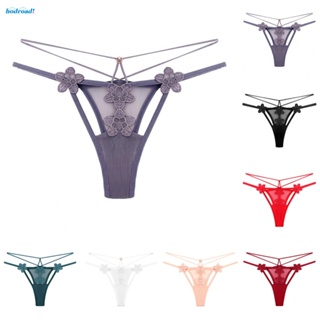 【HODRD】Women Sexy G-string Cross Strap Panties Floral Embroidery Mesh Underwear【Fashion】