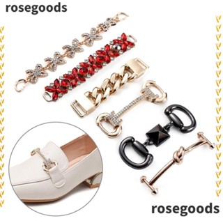 Rosegoods1 หัวเข็มขัดโลหะ อุปกรณ์เสริม สําหรับรองเท้า