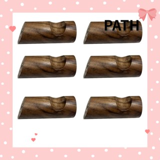 Path ชุดตะขอแขวนผ้าขนหนู แบบติดผนัง ไม้ 3.15 นิ้ว × 1.18 นิ้ว สีน้ําตาล สําหรับห้องครัว ห้องน้ํา 6 ชิ้น
